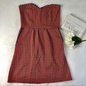 Judith March Printed Strapless Dress